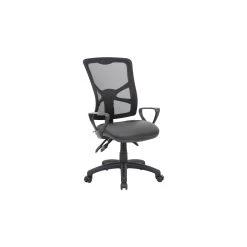 Comfort Ergo 3-Lever Mesh And Leather Operator Chair -Home-Furniture 110883