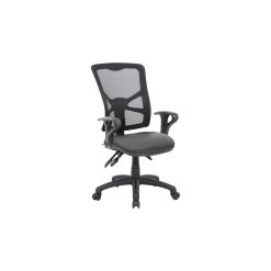 Comfort Ergo 3-Lever Mesh And Leather Operator Chair -Home-Furniture 110885