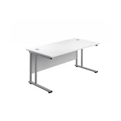 Commerce II Deluxe White Rectangular Office Desks