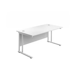 Commerce II Deluxe White Rectangular Office Desks -Home-Furniture 112062