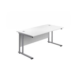 Commerce II Deluxe White Rectangular Office Desks -Home-Furniture 112063