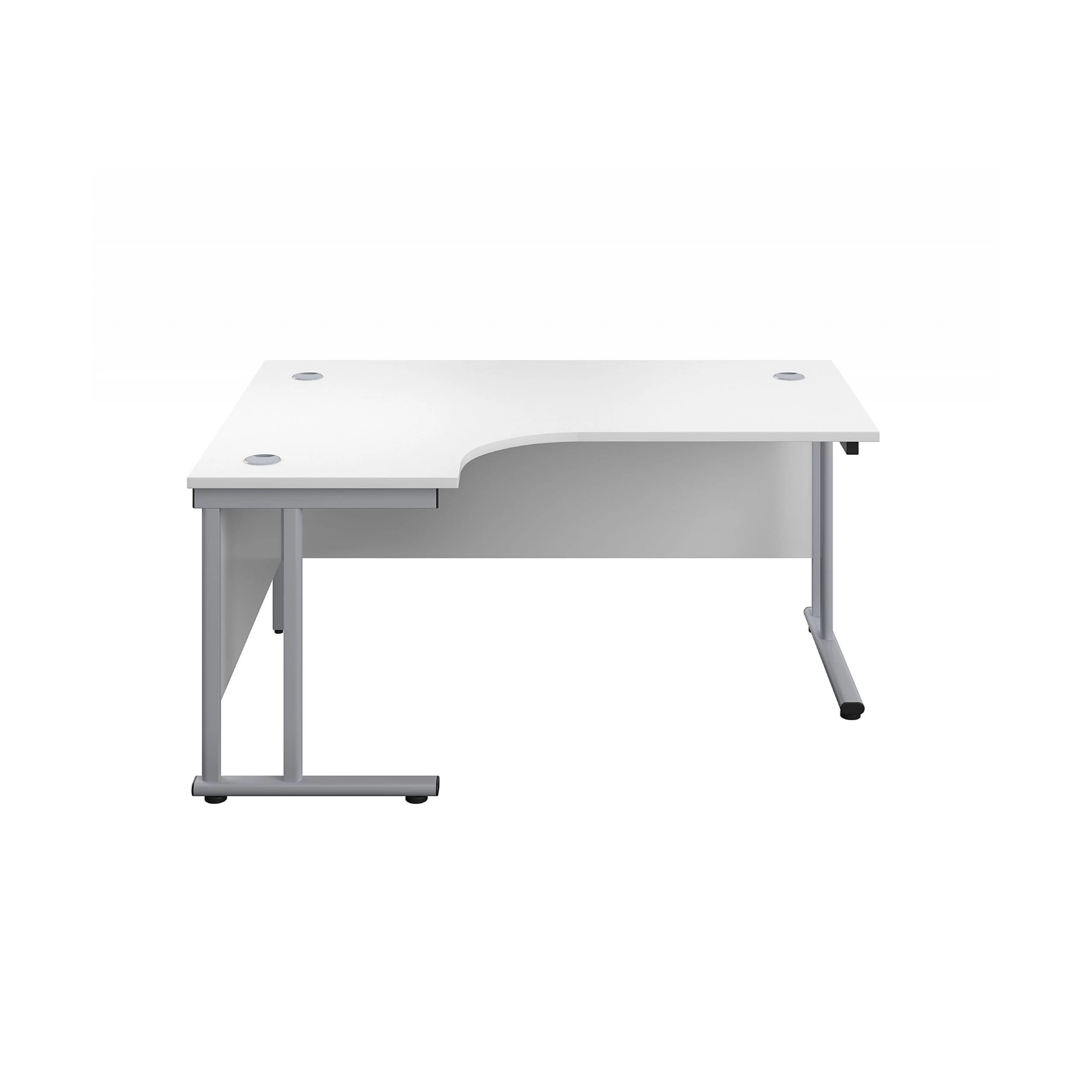 Commerce II Deluxe White Ergonomic Office Desks 1 Commerce II Deluxe White Ergonomic Office Desks