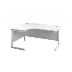 Commerce II White Ergonomic Office Desks -Home-Furniture 112303