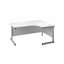 Commerce II White Ergonomic Office Desks -Home-Furniture 112305