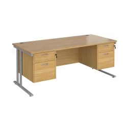 NEXT DAY Stellar Rectangular Desks With Double Fixed Pedestal -Home-Furniture 114273