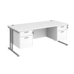 NEXT DAY Stellar Rectangular Desks With Double Fixed Pedestal -Home-Furniture 114274