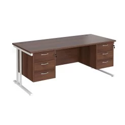 NEXT DAY Stellar Rectangular Desks With Double Fixed Pedestal -Home-Furniture 114310
