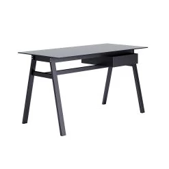 Iconic Glass Home Office Desk Single Drawer