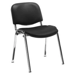 Swift Vinyl Conference Chair Chrome Frame (Pack Of 4 Chairs) -Home-Furniture 115568