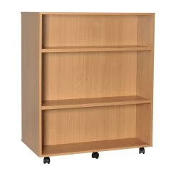 Mobile Double Sided Library Bookcase -Home-Furniture 115700