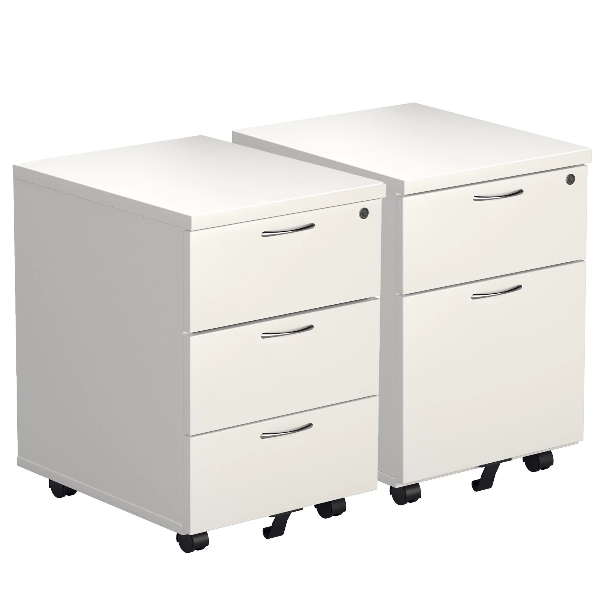 NEXT DAY Commerce II White Low Mobile Pedestals 1 NEXT DAY Commerce II White Low Mobile Pedestals