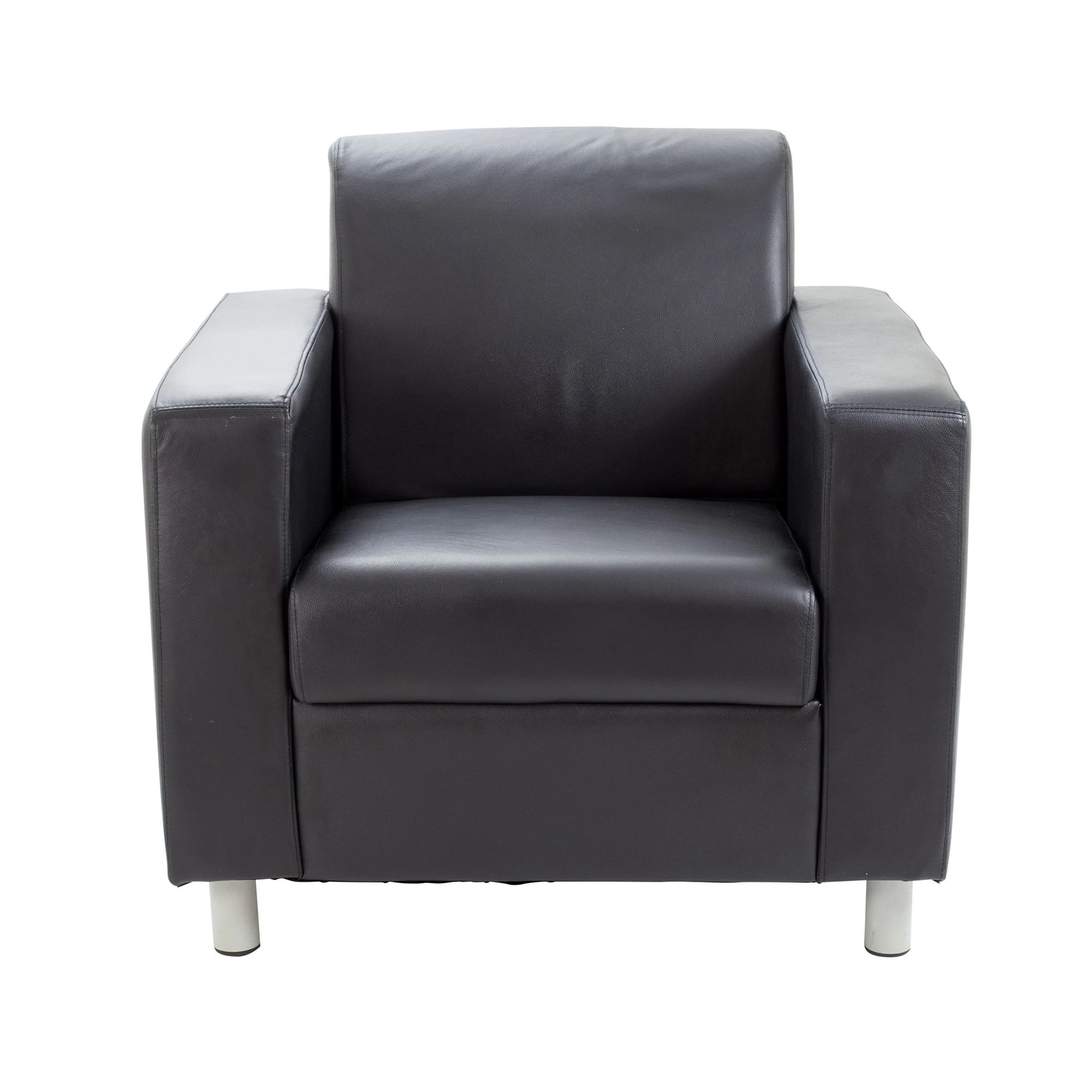 Iceberg Leather Faced Reception Chair 1 Iceberg Leather Faced Reception Chair