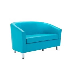 NEXT DAY Collage Vinyl Tub Sofa With Metal Legs -Home-Furniture 116610