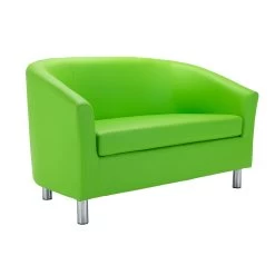 NEXT DAY Collage Vinyl Tub Sofa With Metal Legs -Home-Furniture 116611