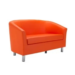 NEXT DAY Collage Vinyl Tub Sofa With Metal Legs -Home-Furniture 116612