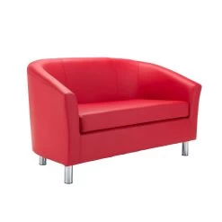 NEXT DAY Collage Vinyl Tub Sofa With Metal Legs -Home-Furniture 116613